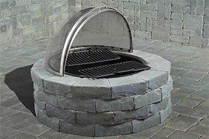 Pre-Packaged Ledgestone Round Barbeque & Fire Pit Kit