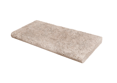 Travertine Bullnose Tread 24 wide, 12 deep, 2 thick