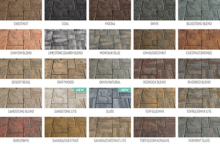 Pavers Color Charts