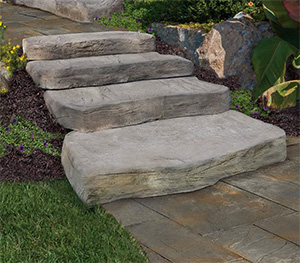 Steps Stairs Cambridge Pavingstones Outdoor Living Solutions Cambridge Cast Stone Palisades 4 Pc Step Set