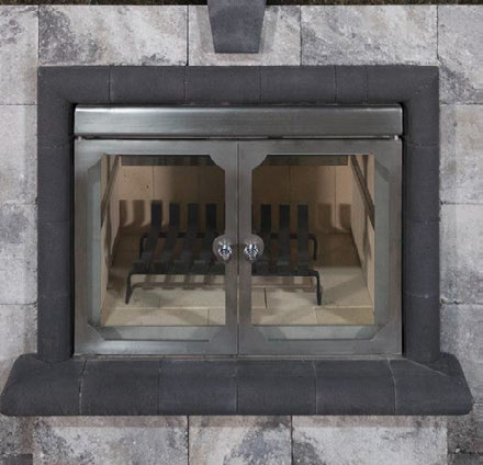 Glass Door Fireplace Upgrade Option