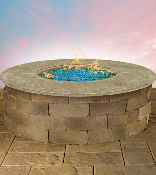 Fire Tables Pits Cambridge, Round Stone Gas Fire Pit Kit