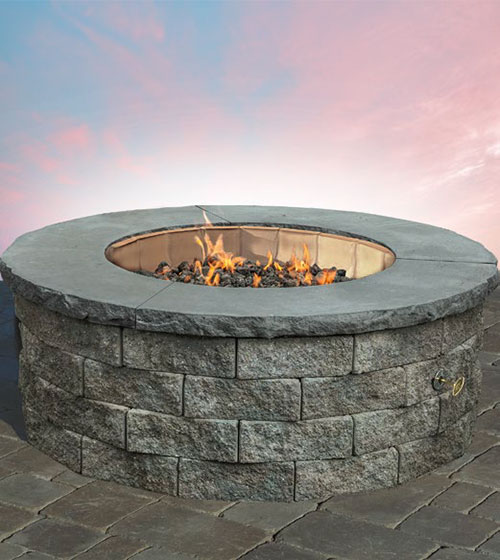 Fire Tables Pits Cambridge, Large Stone Fire Pit Kits