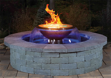 Fire Water Kits Cambridge, Fire Pit Fountain