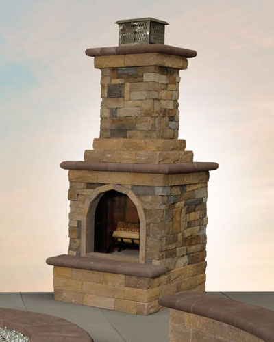 Mini Fully-Assembled Canyon Ledge Fireplace