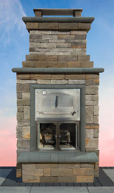 Fully-Assembled Canyon Ledge Pizza Oven / Fireplace Combo