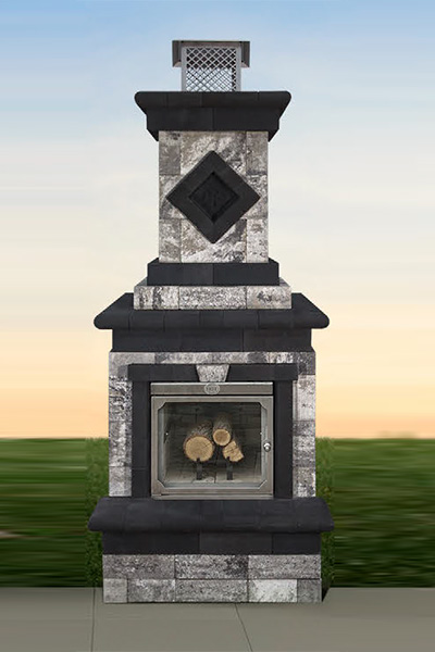 Mini Fully-Assembled Olde English Non Tumbled Wall Fireplace